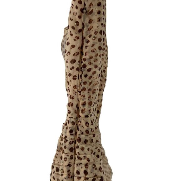 Ulla Johnson Dress Cecily Leopard Dot Mini Ruched Ruffle Silk Size 0 Metallic - Picture 8 of 10